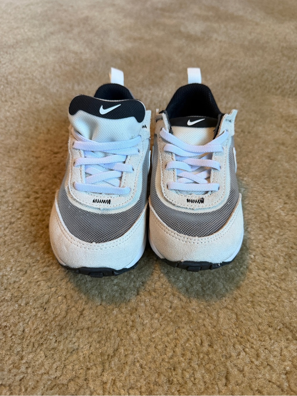 Nike Kids White and Black Athletic Sneakers - Picture 2 of 6